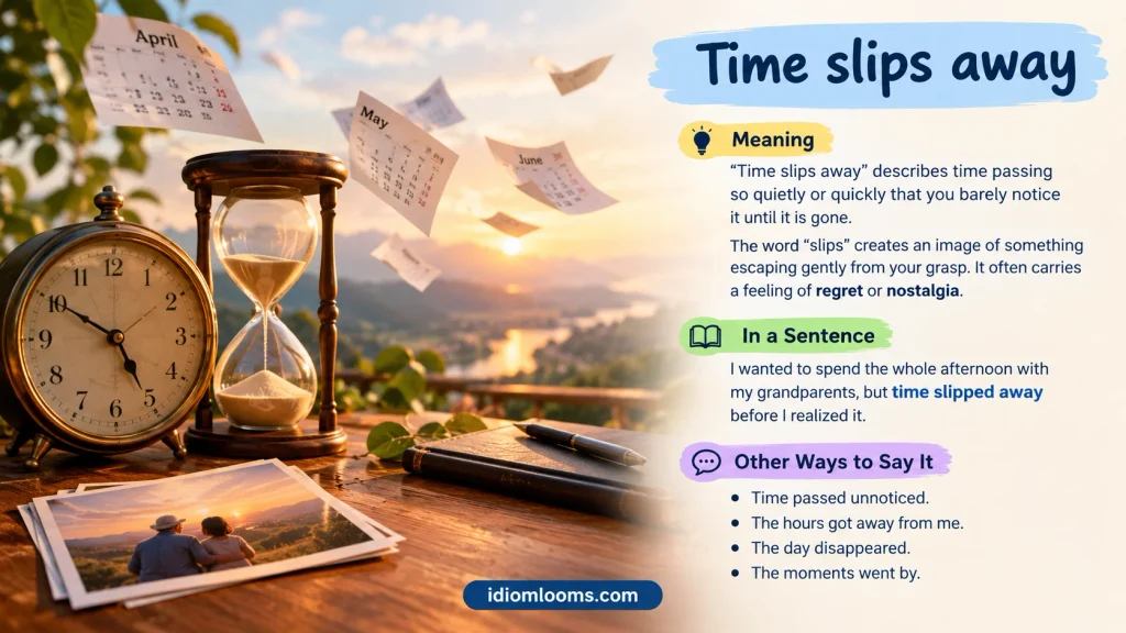 Time slips away