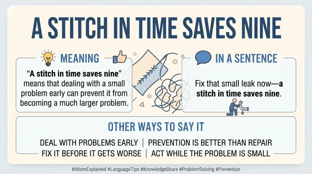 A Stitch in Time Saves Nine