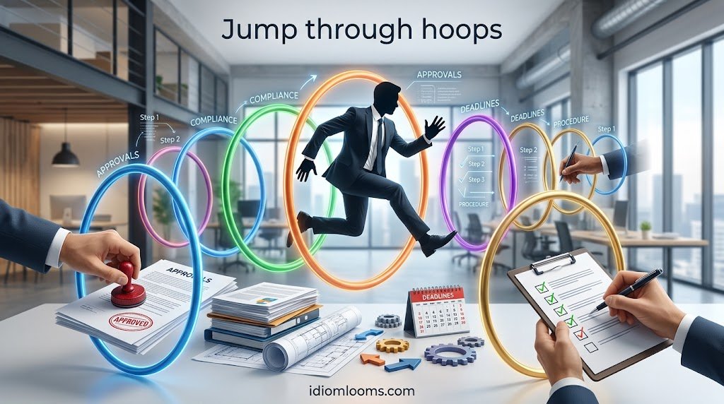 Jump through hoops