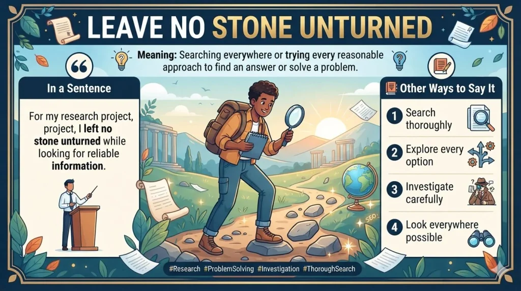 Leave No Stone Unturned